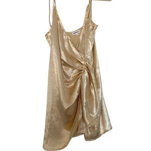 Superdown, Gold satin party dress, size M